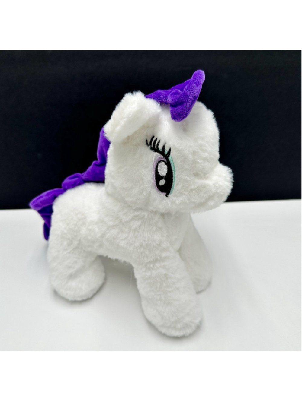 My Little Pony Phony Plush Stuffed Animal White 6” Embroidered Eyes Unbranded